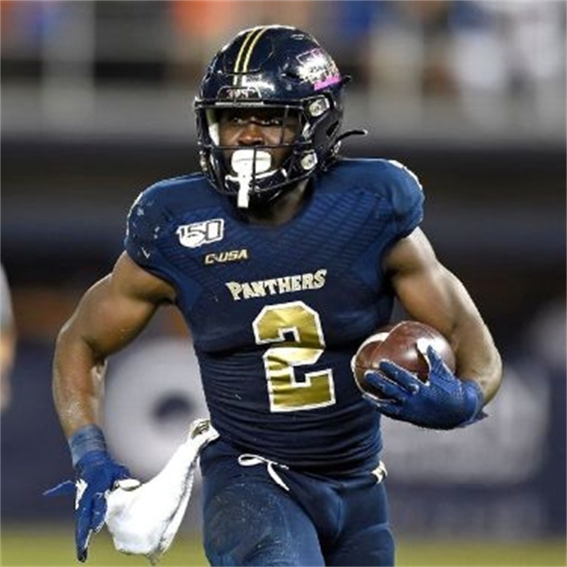 FIU Golden Panthers Football Jersey 2 Avery Huff 12 Chayden Peery 1 Latarie Kinsler 88 Josiah Miamen 8 Jeramy Passmore 18 Khaya Wright 8 Lexington Jos