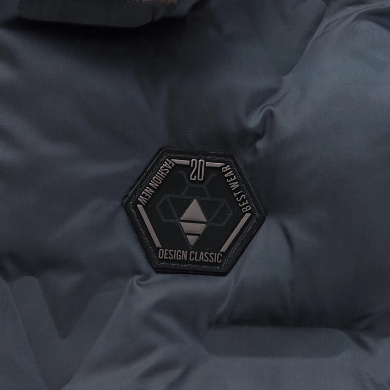 Mens Down Parkas High Quality Jacket Cotton Coat Solid Color Hatless Wool Collar Winter Windproof and Warm 231019