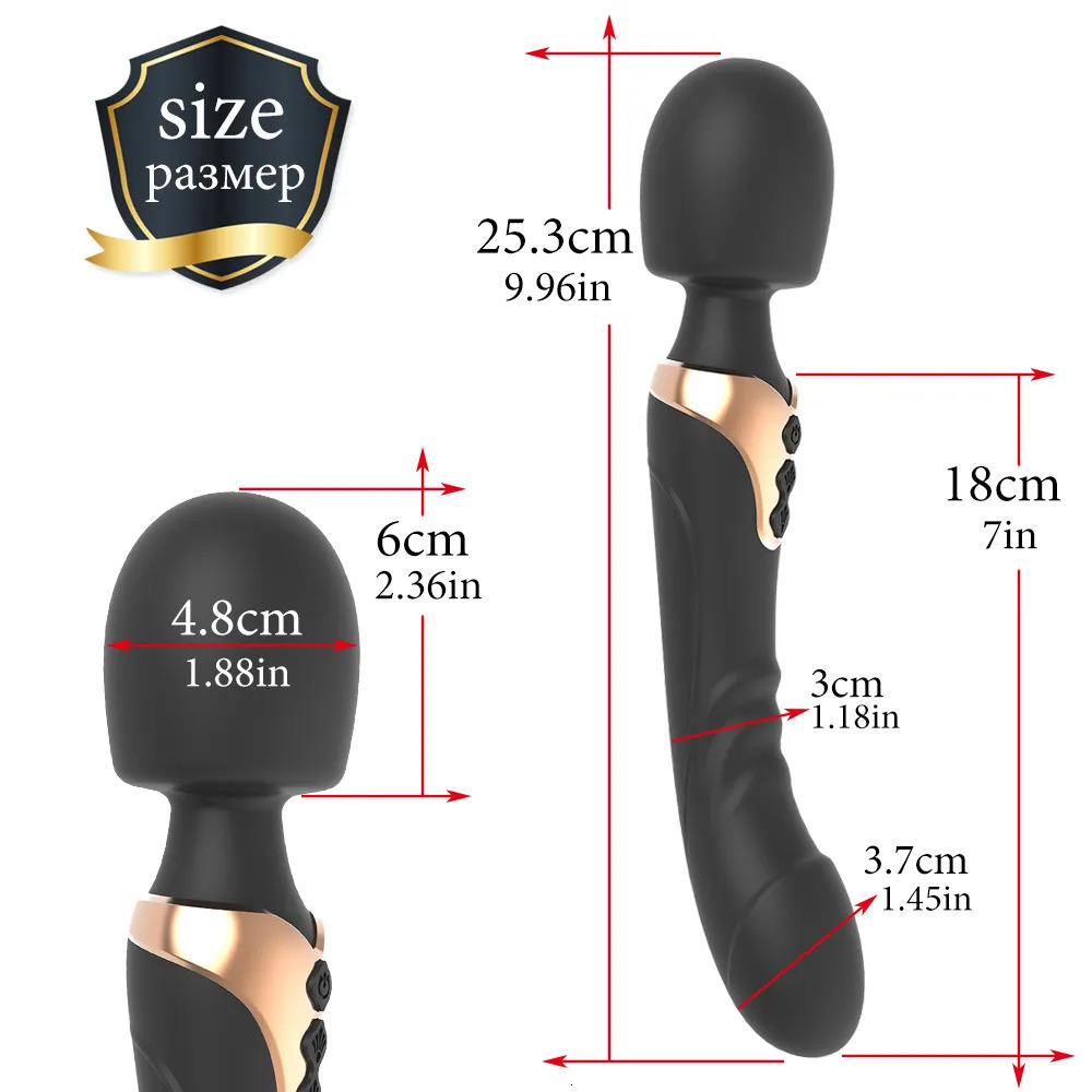 Vibrators Powerful Dildos Vibrator Dual motor silicone large size Wand GSpot Massager Sex Toy For Couple Clitoris Stimulator for Adults 231018