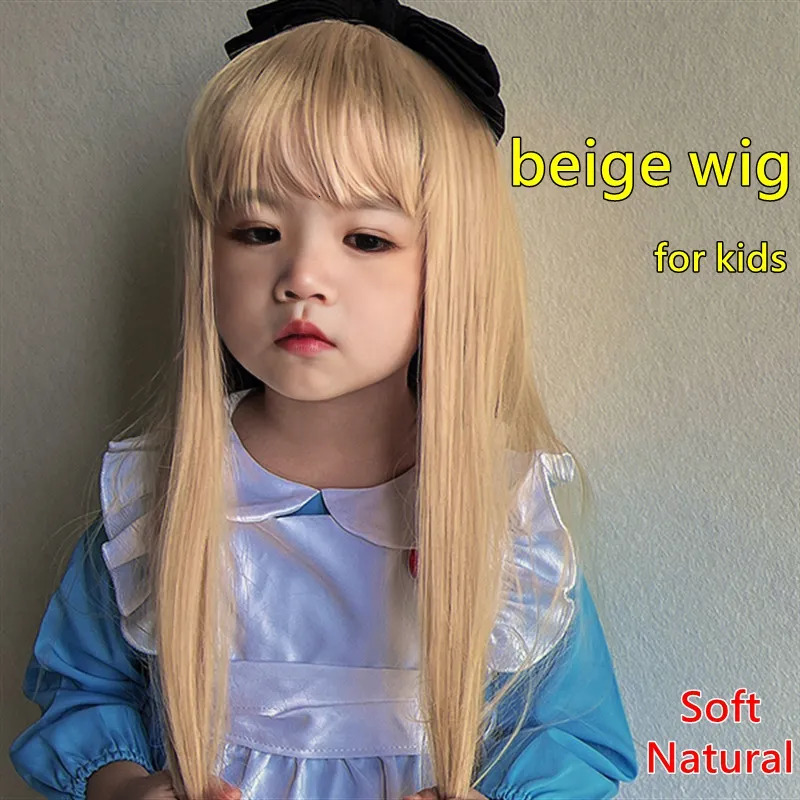 Hair Accessories Kids s Light Gold Hood for Girl Child Beige Baby Yellow Headdress Teenage Headwear Reborn Doll Headgear 45cm 231019