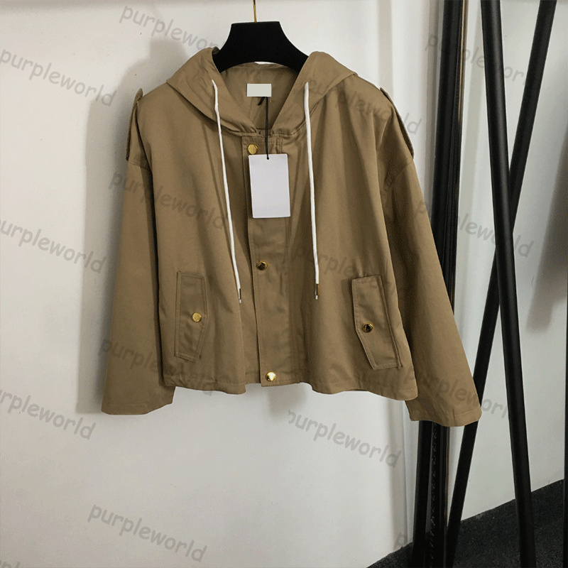 Unisex Trench Coat Short Jacket Long Sleeve Hooded Outdoor Sports Trench Windbreaker Casual Fashion Coat