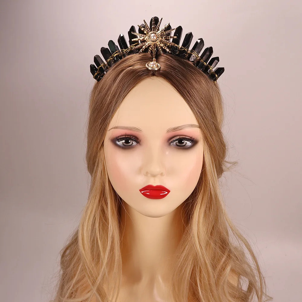 Hair Accessories Crystal crown The sun goddess crystal Tiaras jewelry hair accessories headband pography props dress party gifts 231019