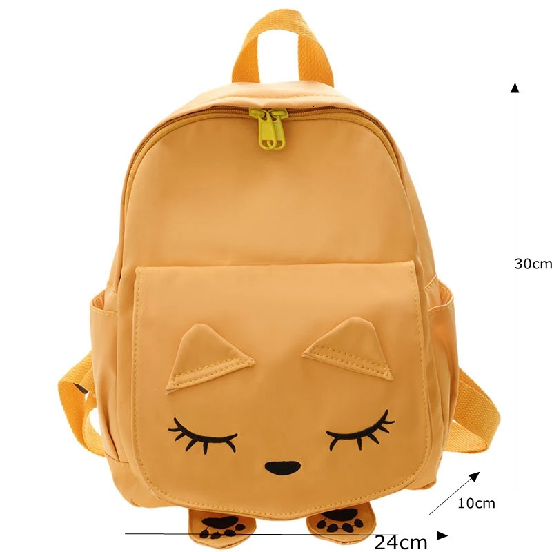 Backpacks INS Style Cute Candy Color Children's Backpack Boys And Girls School Bag Cat Smile Print Baby Bags Kids Accessories 231019