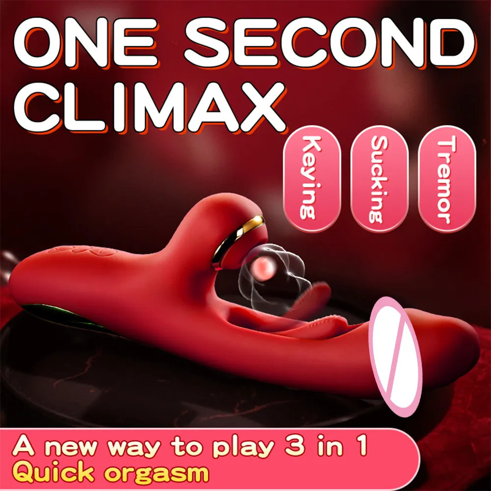 Vibrators AAV 3 in 1 Rabbit Vibrator Strong Sucking Clit Stimulator Powerful Patting G Spot Vibrating Dildo Massager for Women 231018
