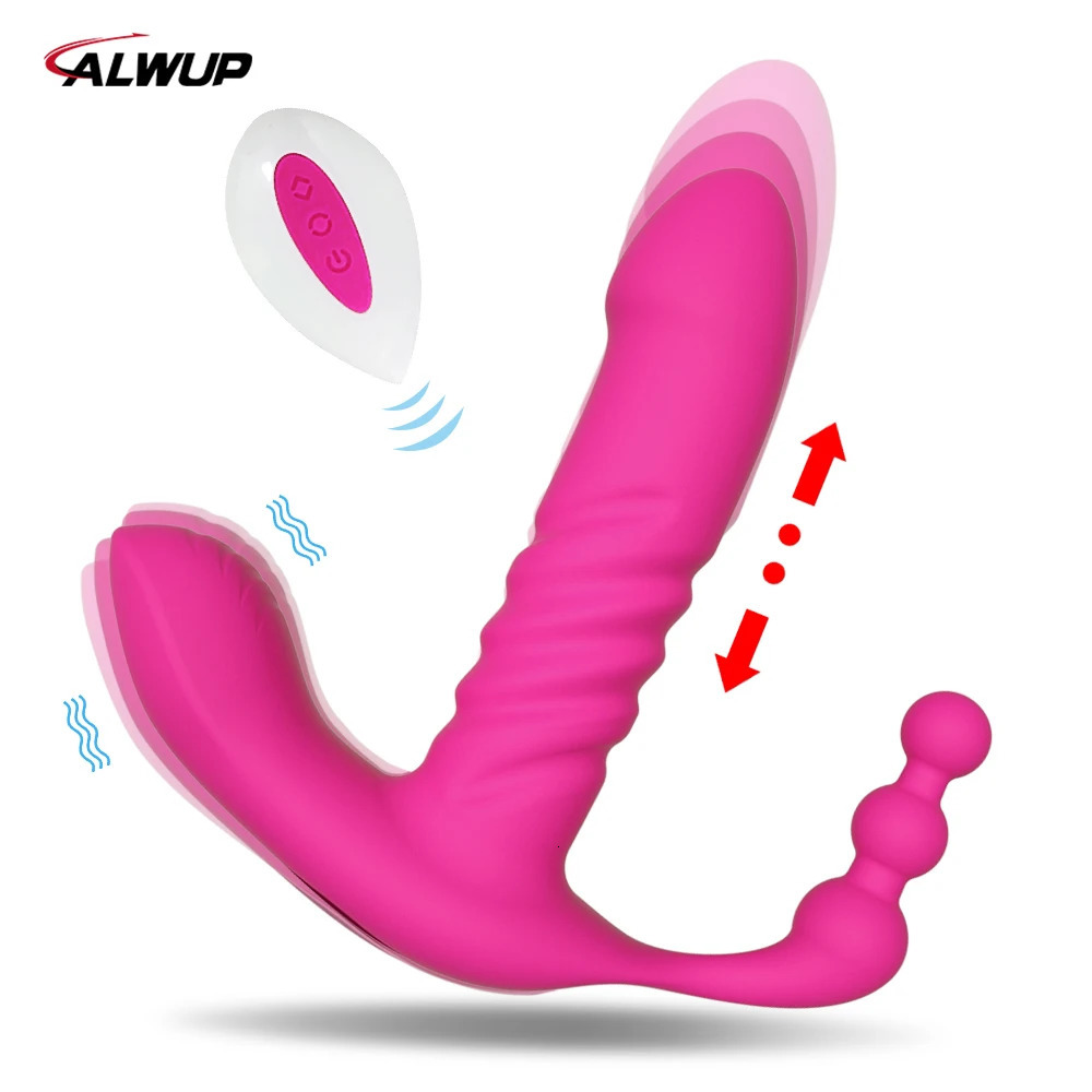 Vibrators 3 in 1 Wearable Dildo Vibrator for Women Wireless Remote Control Female Clit Clitoris Stimulator Goods Sex Toy Adult 18 231018