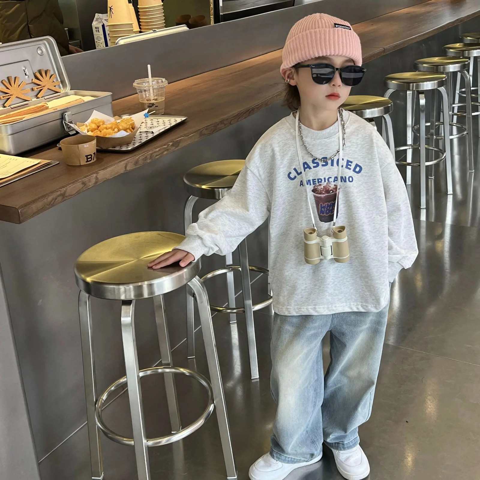 Jeans 2-8T Infant Boys Jeans Toddler Kid Baby Boy Denim Pants Autumn Winter Clothes Casual Loose Childrens Trousers Streetwear Outfit 231019