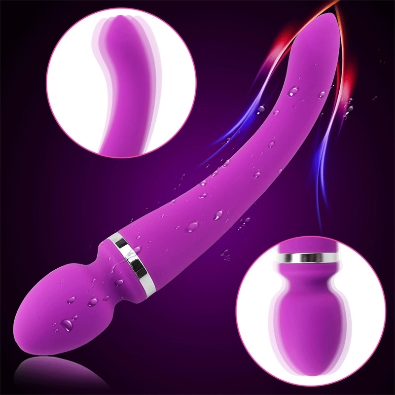 Vibrators Sex Toys for Adult Dual Vibrator Av Wand Massager Dildo Waterproof G Spot Clitoris Anal Stimulator Woman 231018