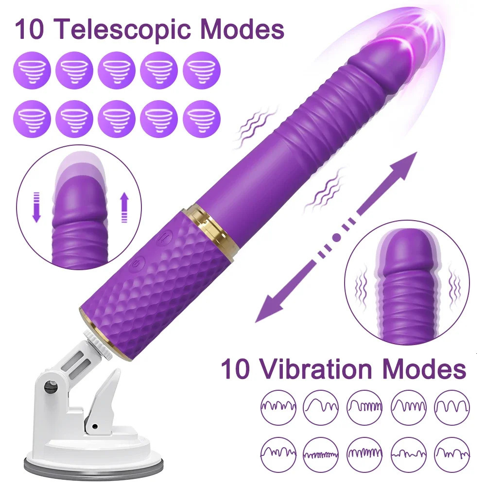 Vibrators Telescopic Dildo for Women G Spot Thrusting Retractable Vaginal Adult Sex Toys Female Masturbation Automatic Machine 231018