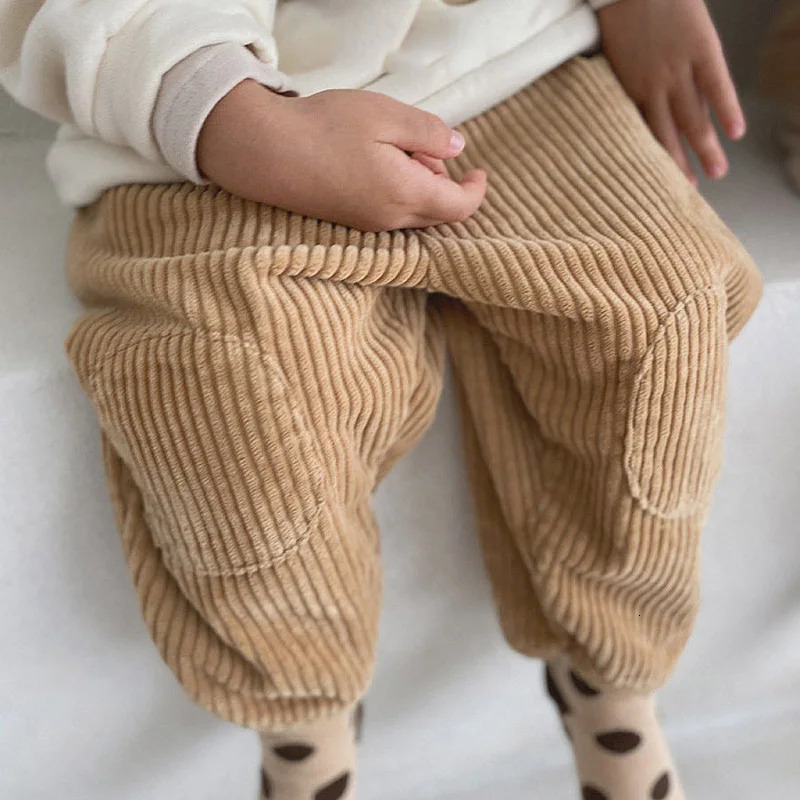 Trousers Casual Toddler Boys Girls Pants Loose Corduroy for Kids Fashion Children Long 231018