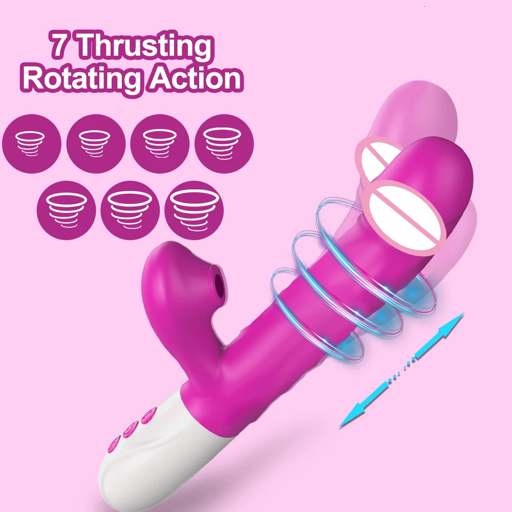 Vibrators Sucking Dildo Thrusting Vibrator with Female Masturbation Clit Sucker Clitoris Vacuum Stimulator Adult Goods Sex Toys for Women 231018