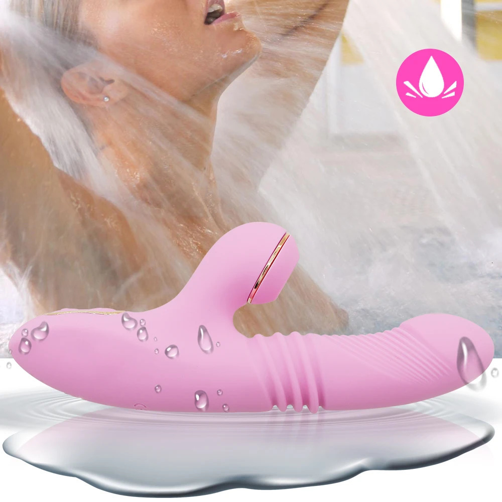 Vibrators Telescopic Thrusting Sucking Vibrator for Woman Big Dildo Heating Clit Sucker Vagina Clitoris Stimulator Adult Toys Sex Machine 231018