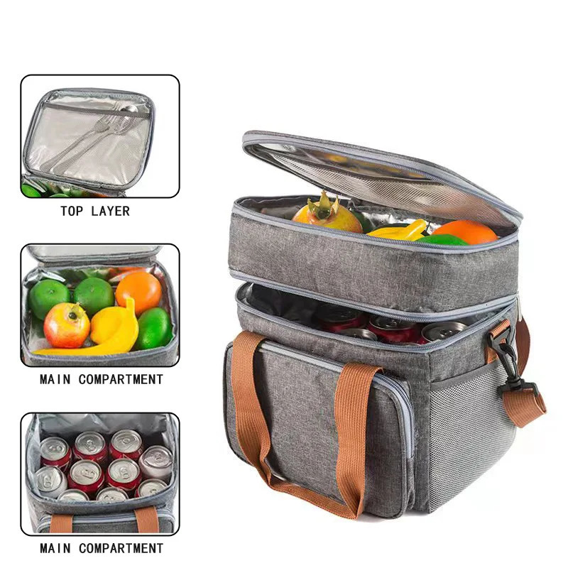 Ice Packs/Isothermic Bags Insulated Thermal Cooler Bag beer Lunch bag Foods Drink Storage Leakproof Picnic Camping Bags Outdoor Cooler Box beach Porta