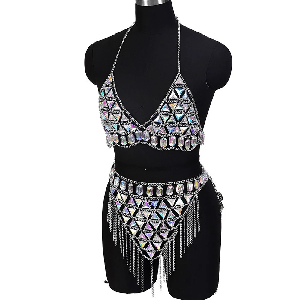 Other Fashion Accessories Sword Belt Women's Harness Bra Natural Decorations Body Jewelry Waist Bead Body Chain Bikini Beach Costume Rave Wear Ac