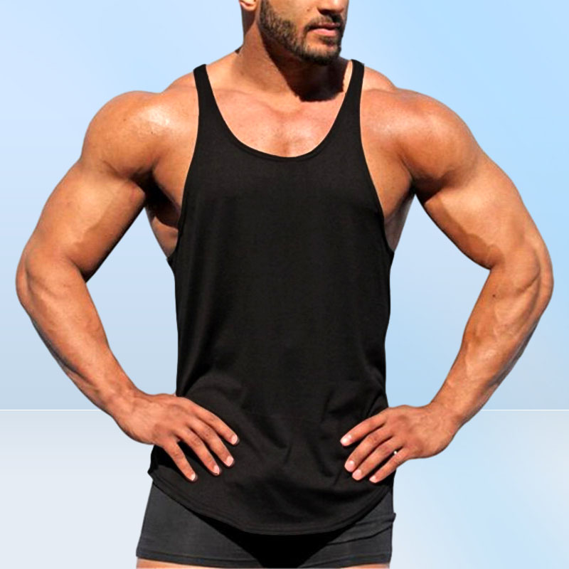 Cotton Gyms Tank Tops Men Sleeveless Tanktops For Boys Bodybuilding Clothing Undershirt Fitness Stringer Vest64330487634264