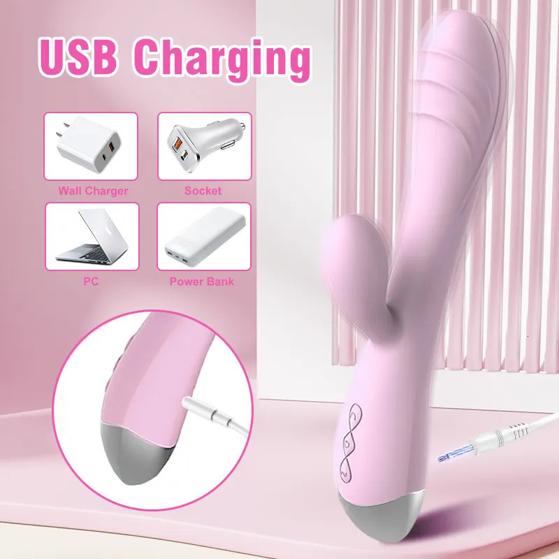 Vibrators Wand Dildo Rabbit Vibradores Double Vibrating Clitoris Stimulator Vagina Massage Female Masturbator Sex Toy For Women 231018
