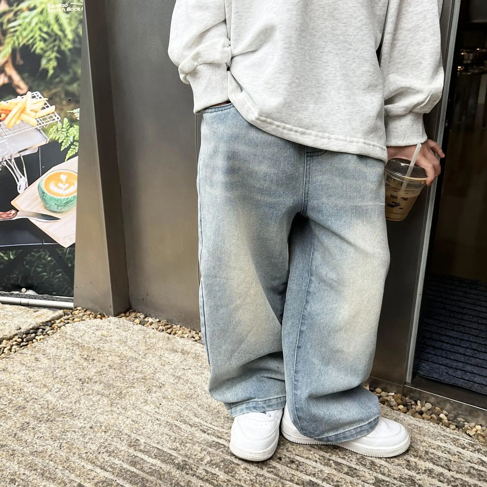 Jeans 2-8T Infant Boys Jeans Toddler Kid Baby Boy Denim Pants Autumn Winter Clothes Casual Loose Childrens Trousers Streetwear Outfit 231019