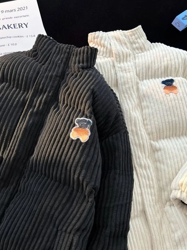 Women's Down Parkas Oversized Parka Korean Fashion Cute Embroidery Plush Coat Female Winter Casual Thicken Warm Two Side Wear Fleece Jacket 23101