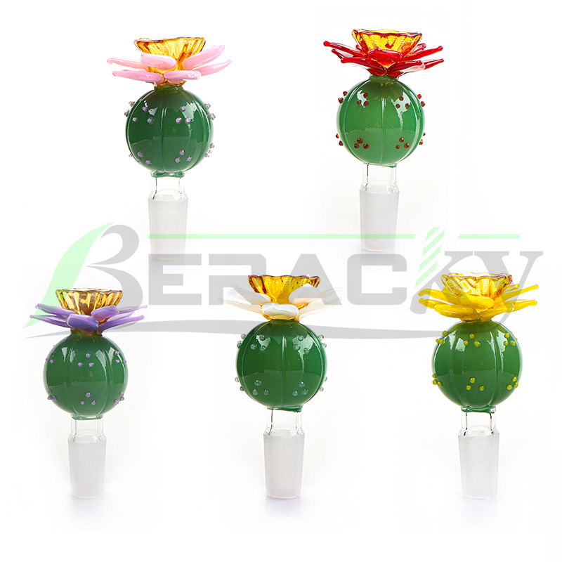 Beracky Cactus Slider 18 Style Glass Bowl 14mm 18mm Male Bong Bowl Heady Glass Bowls Piece For Water Bong Beaker Bongs Dab Rigs