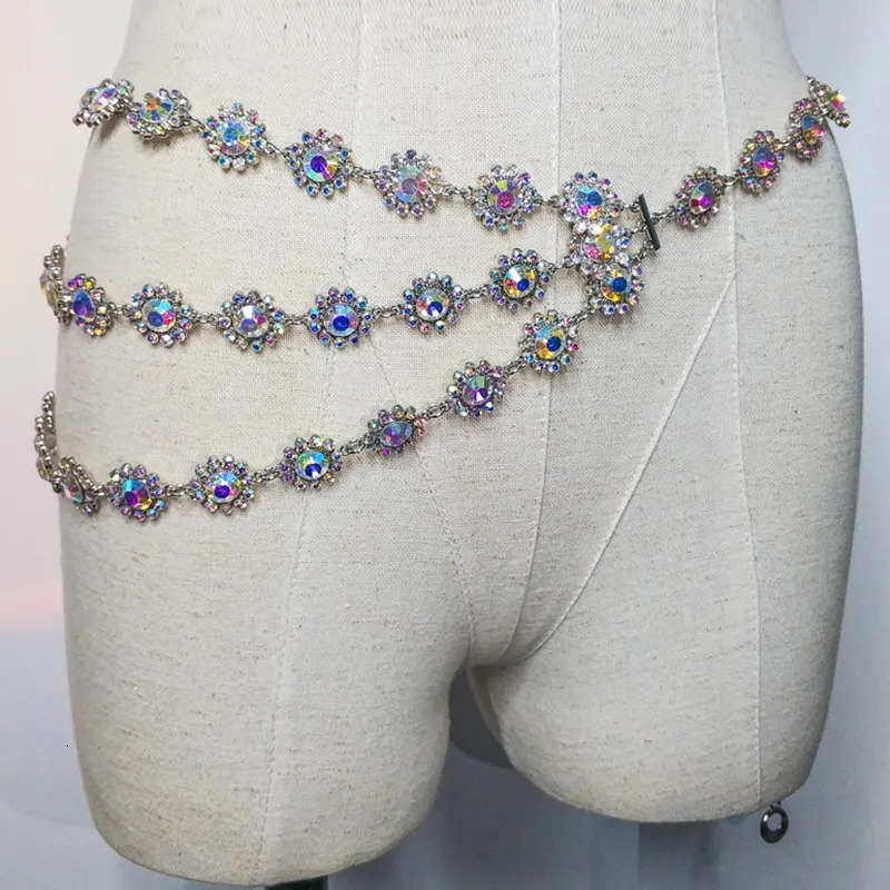 Other Fashion Accessories Sparkle Belly Dance Waist Chain Belt Shine Layered Rhinestone Body Jewelry Accessories Bikini Chain Adjusyable for Women Gir