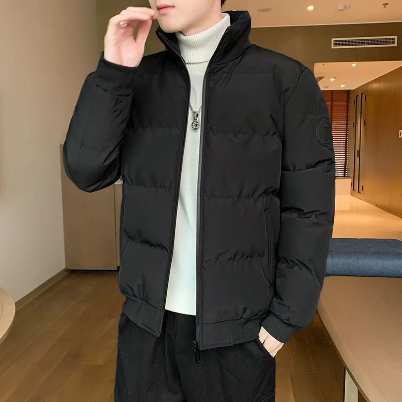 Men's Down Parkas Men CottonPadded Parka Jacket 2023 Winter Trend Tiger Head Padded Puffer Thick Casual Jackets Male Coats 231018