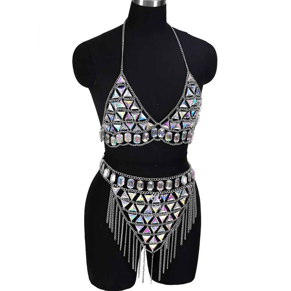 Other Fashion Accessories Sword Belt Women's Harness Bra Natural Decorations Body Jewelry Waist Bead Body Chain Bikini Beach Costume Rave Wear Ac