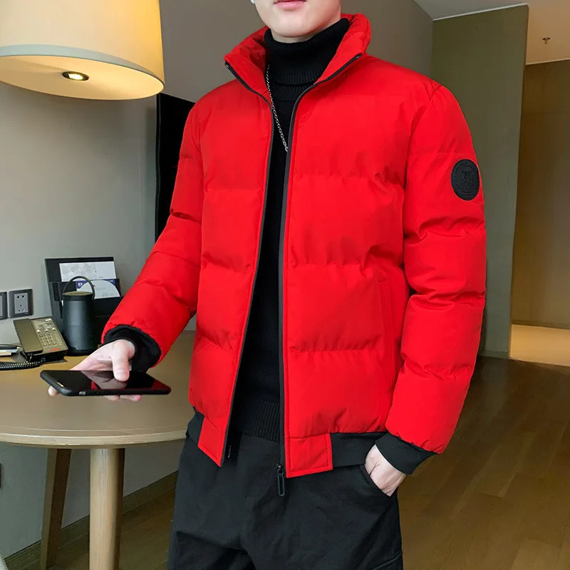 Men's Down Parkas Men CottonPadded Parka Jacket 2023 Winter Trend Tiger Head Padded Puffer Thick Casual Jackets Male Coats 231018