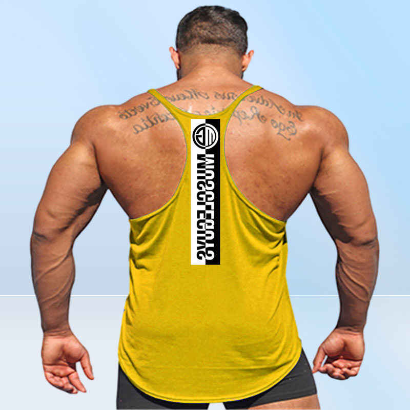 Cotton Gyms Tank Tops Men Sleeveless Tanktops For Boys Bodybuilding Clothing Undershirt Fitness Stringer Vest64330487634264
