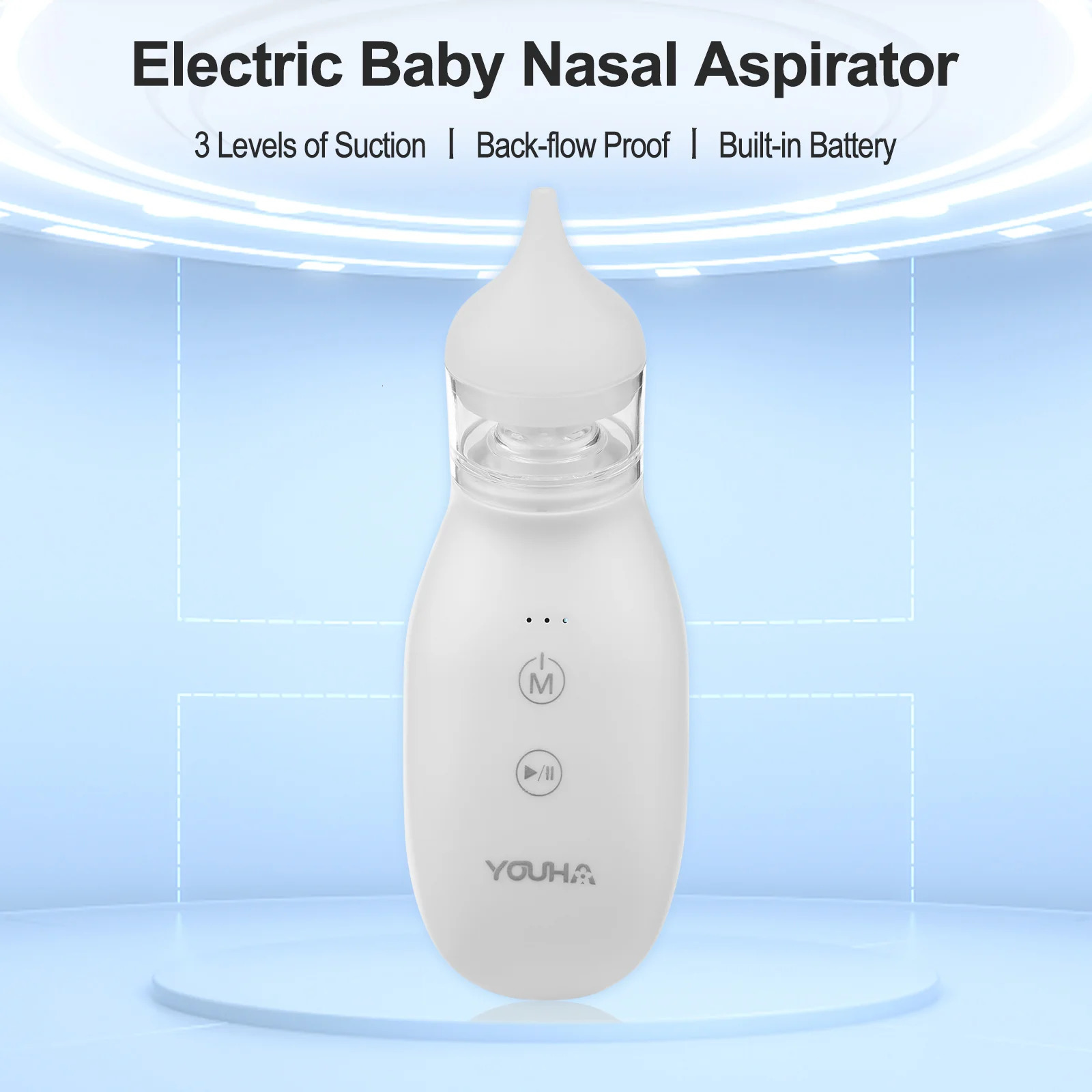 Nasal Aspirators# YOUHA Q2 Electric Baby Nasal Aspirator Nose Cleaner Nose Sucker with Extra Aspirator Tip for born Infants Toddler 231019