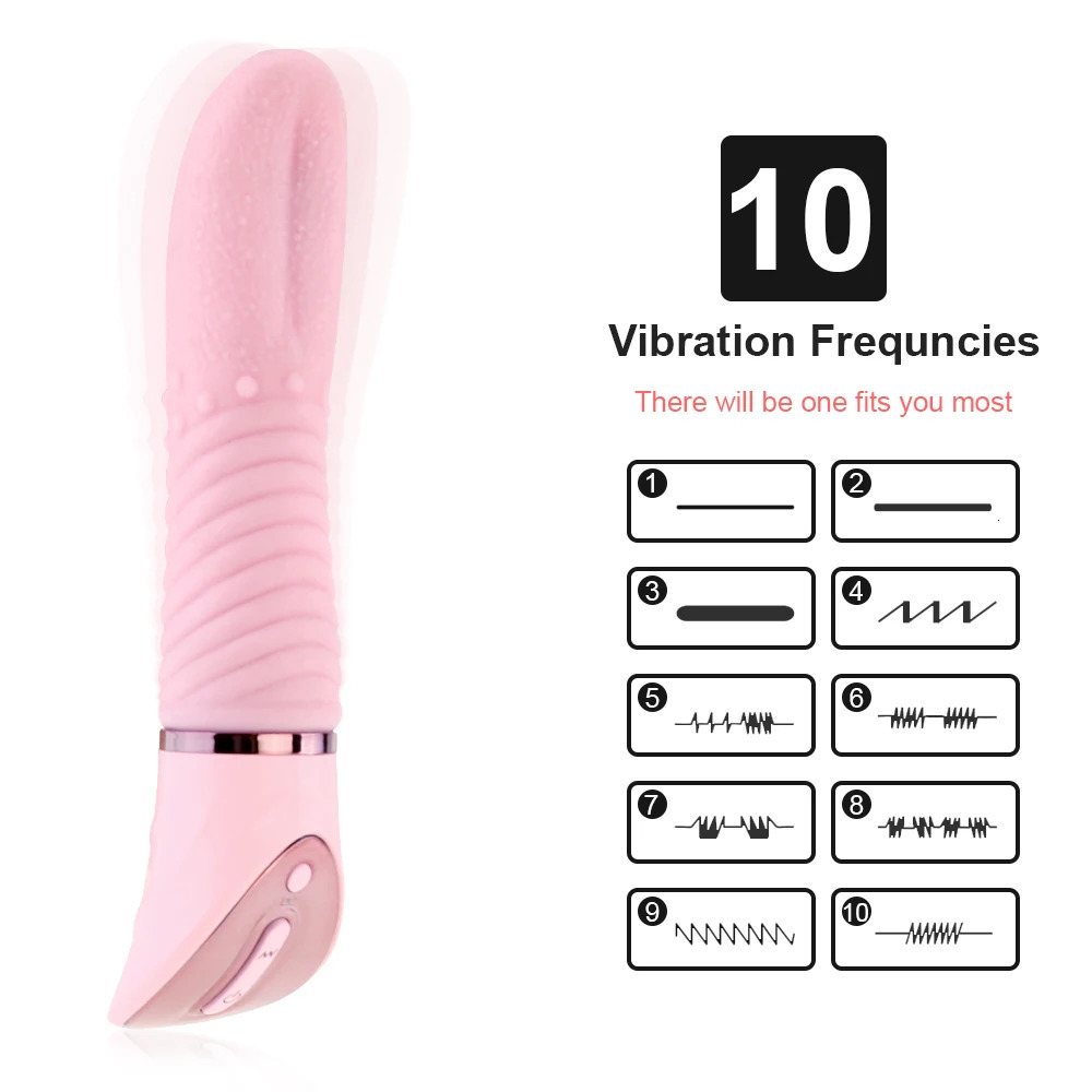 Vibrators Big Tongue Vibrator 10 Frenquency G Spot Clitoris Stimulation Soft Dildo USB Rechargeable Erotic Sex Toys for Couples and Women 231018