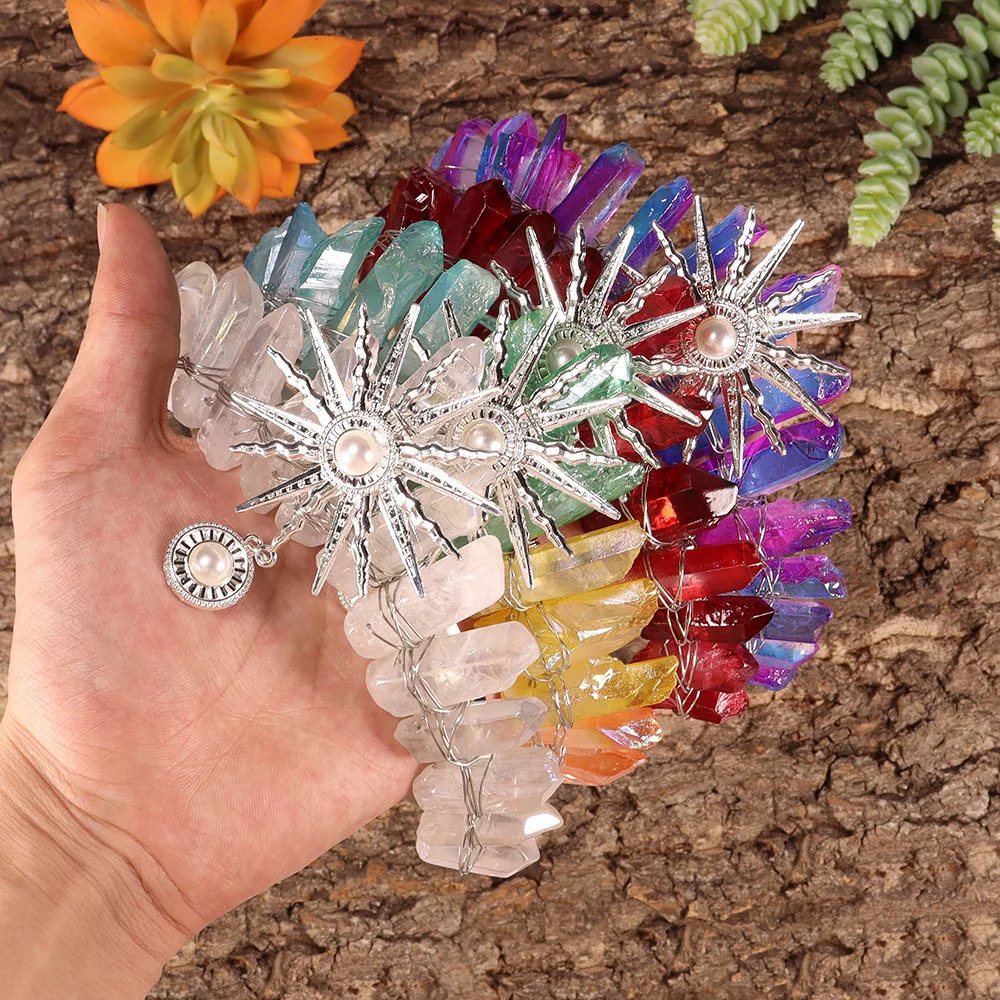 Hair Accessories Crystal crown The sun goddess crystal Tiaras jewelry hair accessories headband pography props dress party gifts 231019