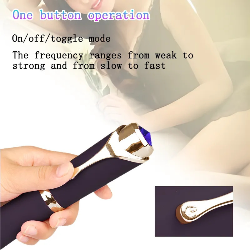 Vibrators Vibrator For Women Pen Shape Clit Nipple Stimulator Vaginal Massage AV Stick Masturbation Adult Sex Toy Dildo 231018