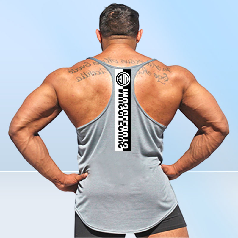 Cotton Gyms Tank Tops Men Sleeveless Tanktops For Boys Bodybuilding Clothing Undershirt Fitness Stringer Vest64330487634264