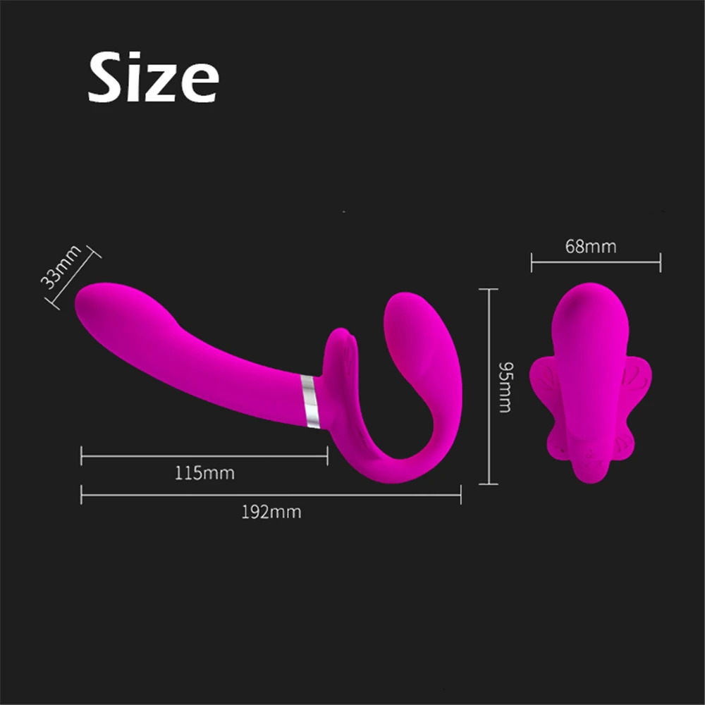 Vibrators PrettyLove Strapless Strapon Dildos For Women 12 Speed Vibrating Double Penetration Vibrator Lesbian Sex Toys 231018