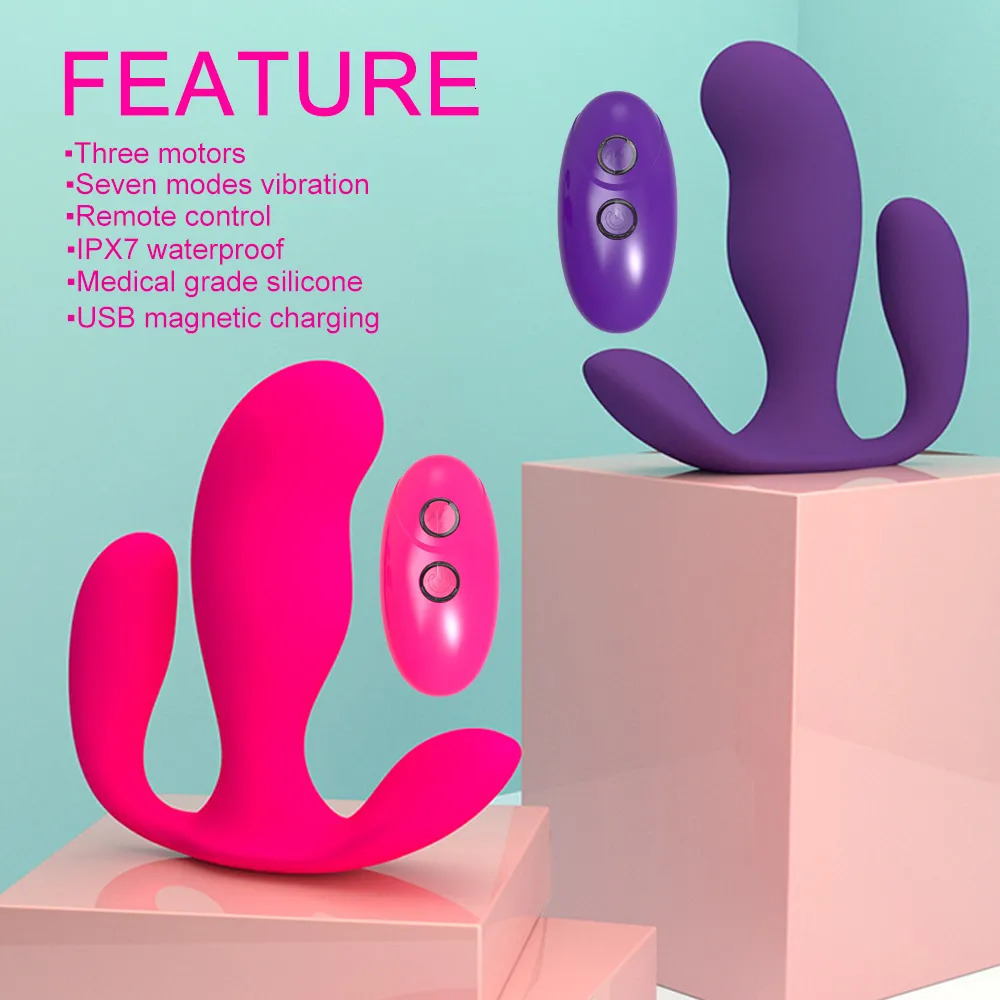 Vibrators 3 in 1 Panties Wearable Female Sex Toys Wireless Remote Vibrator for Women G Spot Clitoris Stimulator Anal Massager 231018