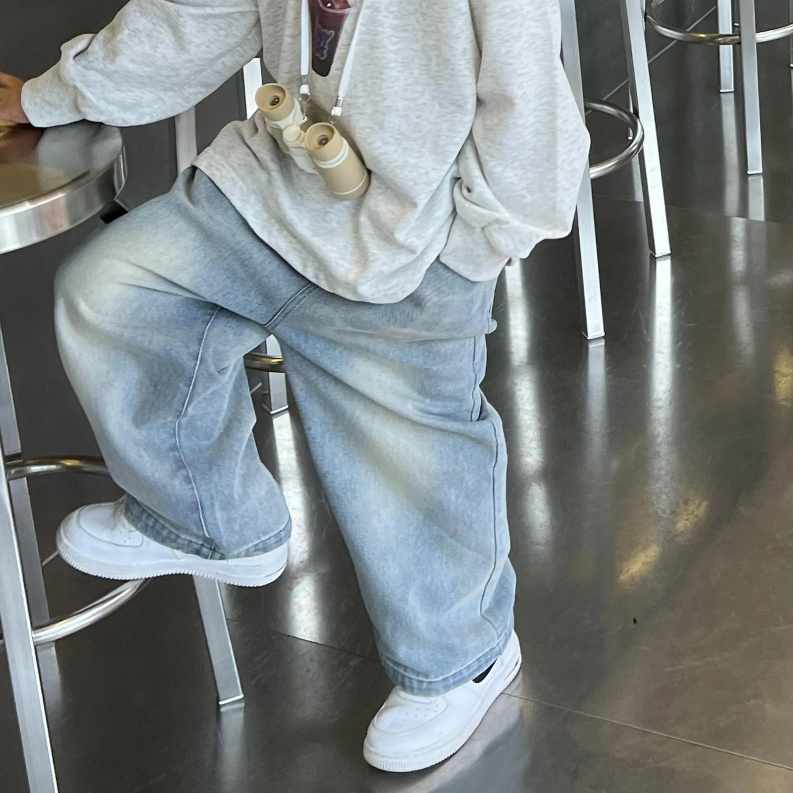 Jeans 2-8T Infant Boys Jeans Toddler Kid Baby Boy Denim Pants Autumn Winter Clothes Casual Loose Childrens Trousers Streetwear Outfit 231019