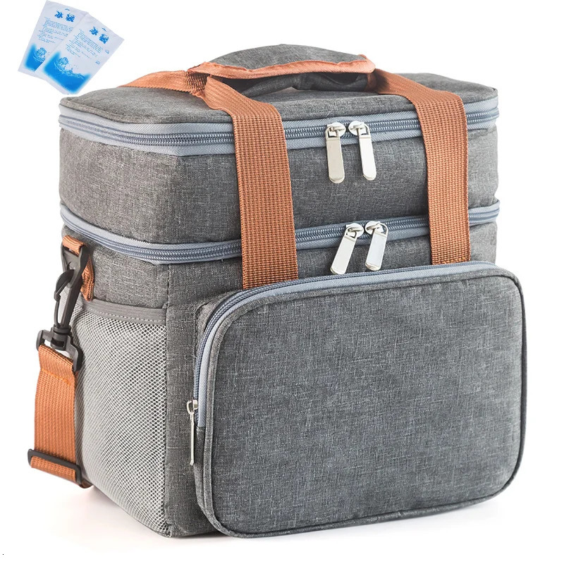 Ice Packs/Isothermic Bags Insulated Thermal Cooler Bag beer Lunch bag Foods Drink Storage Leakproof Picnic Camping Bags Outdoor Cooler Box beach Porta