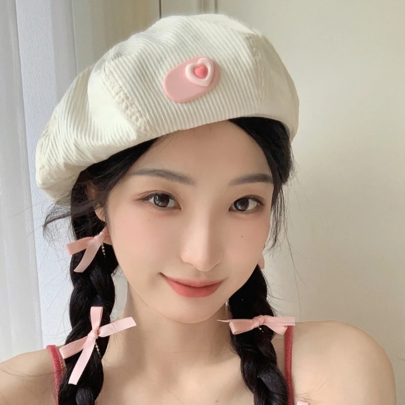 Berets Y2k Girl Lovely Candy Color Beret Hat Women Lightweight French Painter Hat Lady Spring Summer Outdoor Sunproof Cap Po Props 231018