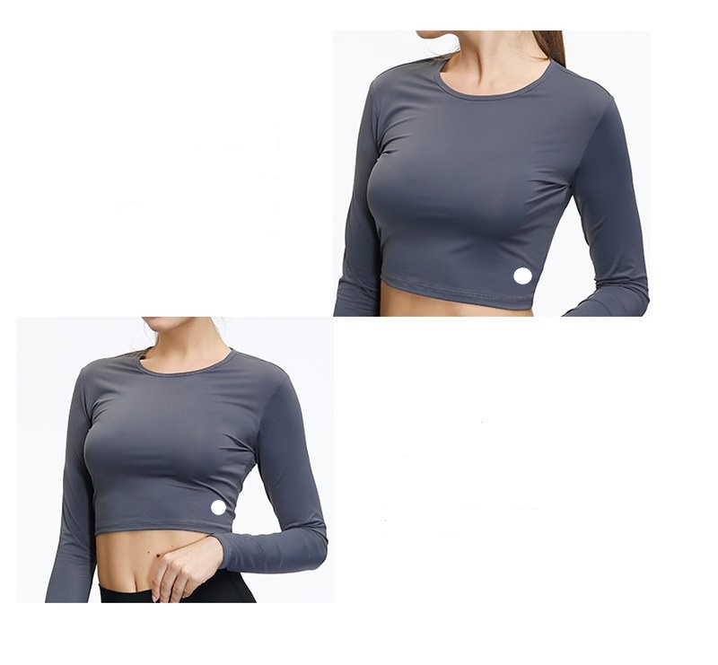 2025-- Women Yoga Thin Quick-dry Sports Shirt Sports Long Sleeve Tops Female Fitness Shirt