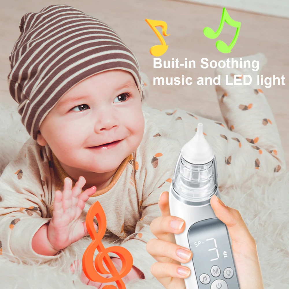 Nasal Aspirators# Baby Nasal Aspirator Electric Nose Sucker Nose Cleaner for Infants 3 Suction Levels Low Noise Anti-backflow 10 Soothing Music 231019