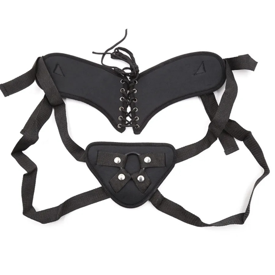 Vibrators Lesbian Strap on Dildo Vibrator Strapon Penis Panty with Oring Adjustable Corset Harness Sex Toy for Women No 231018
