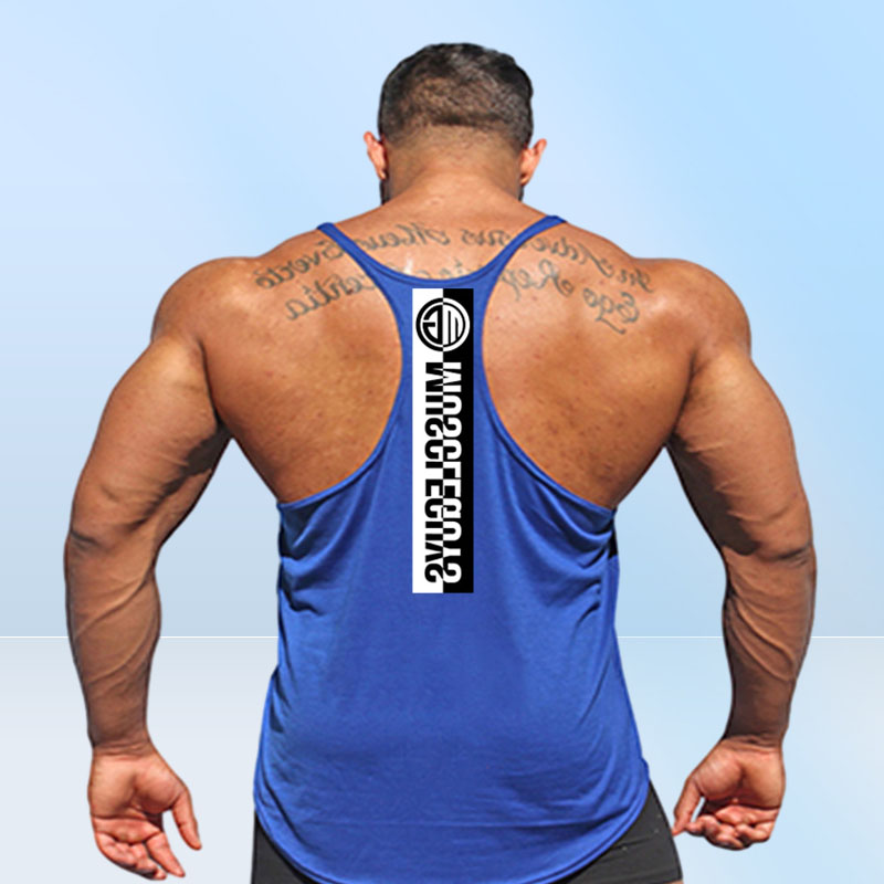 Cotton Gyms Tank Tops Men Sleeveless Tanktops For Boys Bodybuilding Clothing Undershirt Fitness Stringer Vest64330487634264