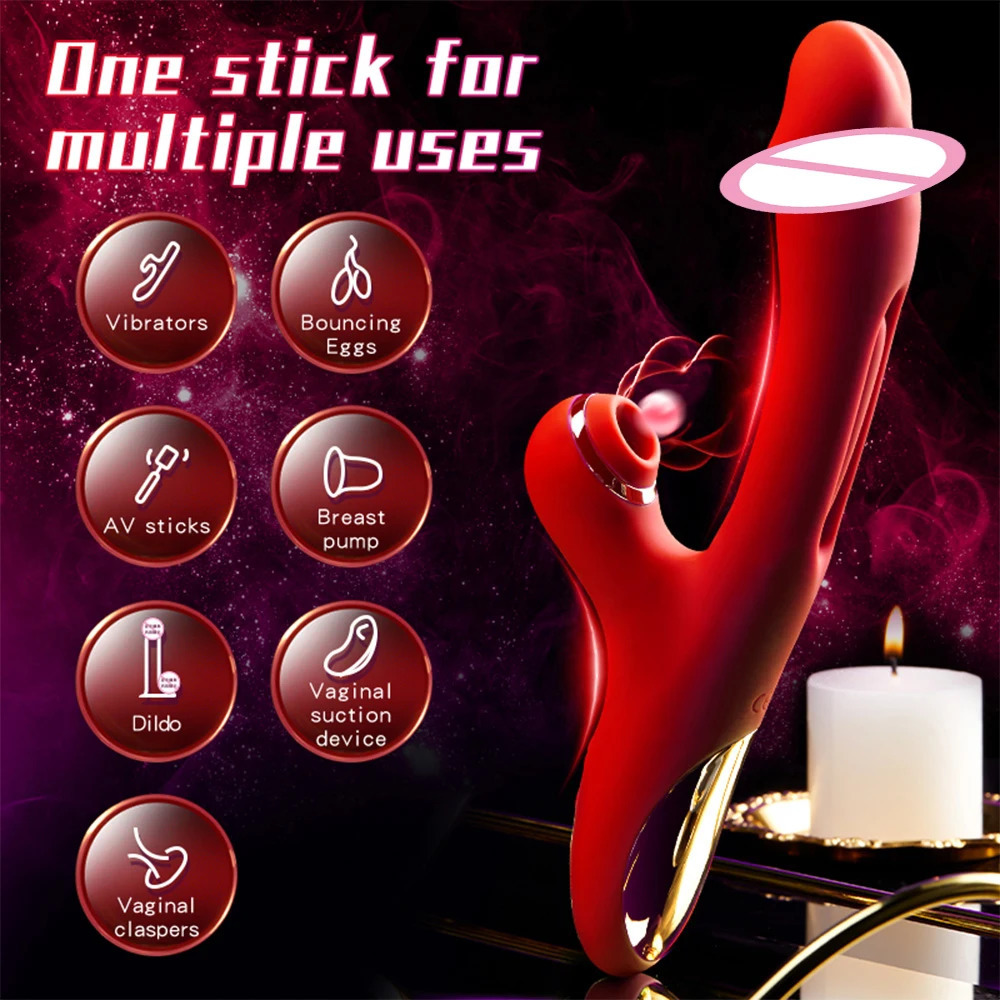 Vibrators AAV 3 in 1 Rabbit Vibrator Strong Sucking Clit Stimulator Powerful Patting G Spot Vibrating Dildo Massager for Women 231018
