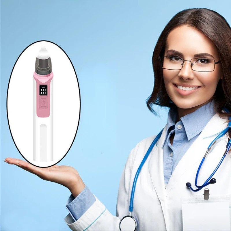 Nasal Aspirators# Rechargeable Baby Nose Cleaner Silicone Adjustable Suction Low Noise Electric Children Nasal Aspirator bron Health Care Kit 231019