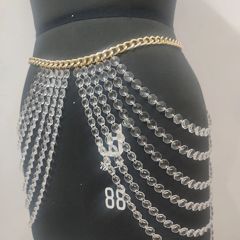 Other Fashion Accessories Winter Girlish Trendy Waist Chain Pink Stylish Body Jewelry Women's Fashionable Multilayered Accessories 231018