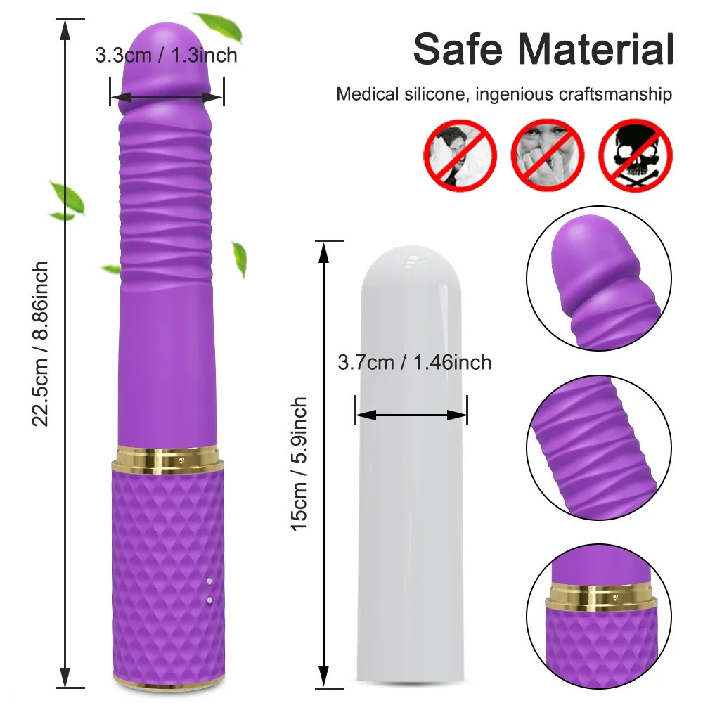 Vibrators Telescopic Dildo for Women G Spot Thrusting Retractable Vaginal Adult Sex Toys Female Masturbation Automatic Machine 231018