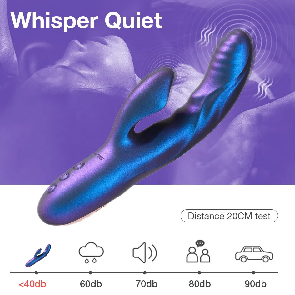 Vibrators BeYoulover Rabbit Heating Vibrator Sex Toy G Spot Dildo Clitoral with 10 Vibrations Warming Function Massager For Women Adult 18 231018