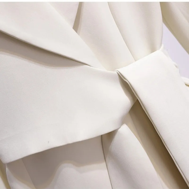 Women's Suits Blazers Blazer Women Spring Fashion Women Clothing Suit Skirt Jacket Belt Waist Slim Suit Women Blazer Long Coat Black Blazers 2310