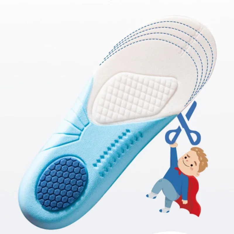 Shoe Parts Accessories Kids Memory Foam Insoles Children Orthopedic Breathable Flat Foot Arch Support Insert Sport Shoes Running Pads Care Cushion 231