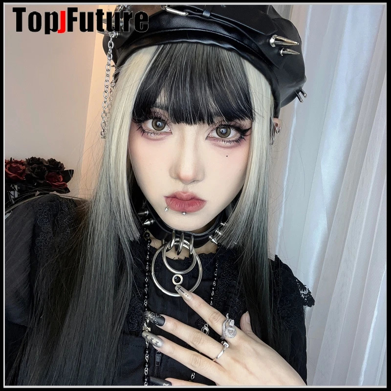 Berets Harajuku Gothic Lolita Leather Devil Beret hat Cap Autumn Winter Y2K Girl Women's Metallic Punk Sharp nail decorative hats 231018