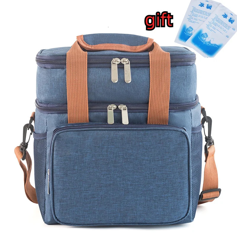 Ice Packs/Isothermic Bags Insulated Thermal Cooler Bag beer Lunch bag Foods Drink Storage Leakproof Picnic Camping Bags Outdoor Cooler Box beach Porta